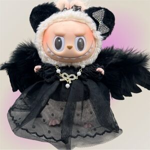 Dark Angel Costume Set 5-pc for Labubu | NWOT | Wings Dress Headpiece